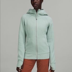 White lululemon scuba zip up